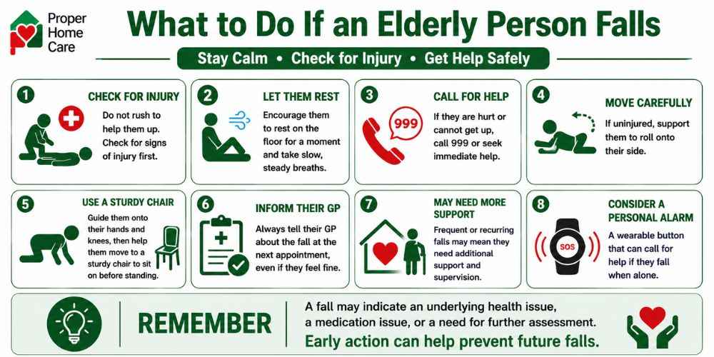 Steps to follow if an Elderly Person Falls